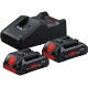 BOSCH 2× ProCORE18V 4.0Ah + GAL 18V-40 1600A01BA3