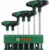 BOSCH Set de 7 tournevis hexagonaux avec poignée en T 1600A039J1
