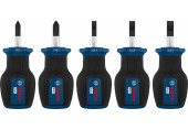 Bosch PRO Jeu de tournevis courts PH/SL, 5 pcs 1600A03HU6