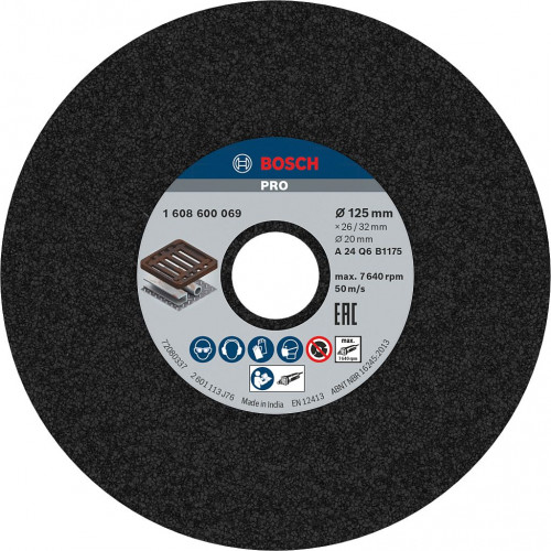 BOSCH Meule assiette PRO Metal, 125 x 26 x 20 mm, G24 1608600069
