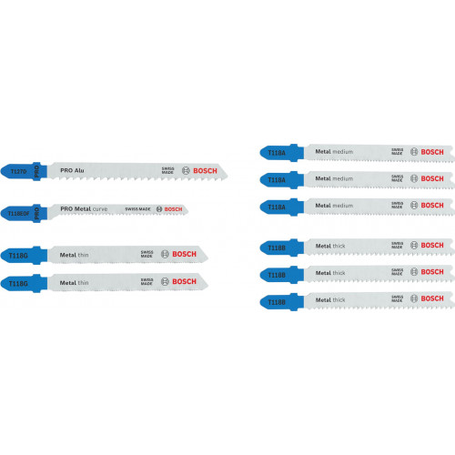 BOSCH Coffret de lames de scie sauteuse Metal 10 pieces 2607012070 BOSCH Coffret de lames de scie sauteuse Metal 10 pieces 2607012070