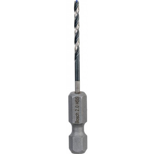 BOSCH Foret hélicoidal HSS a queue six pans 2,0 mm 2608577045