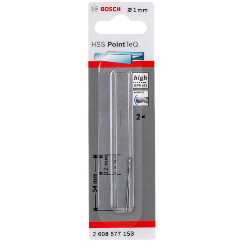 BOSCH Foret hélicoidal HSS PointTeQ 1,0 mm 2608577153