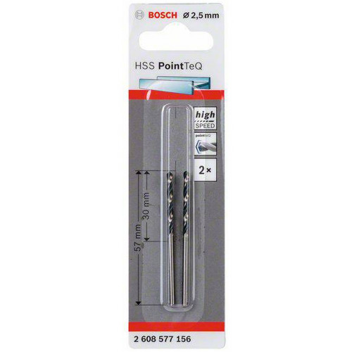 BOSCH Foret hélicoidal HSS PointTeQ 2,5 mm 2608577156