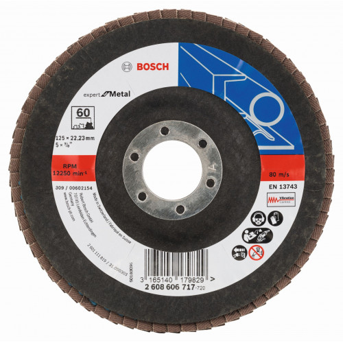 BOSCH Expert for Metal Plateau a lamelles X551, 125x22,23mm, 60, wygięta 2608606717