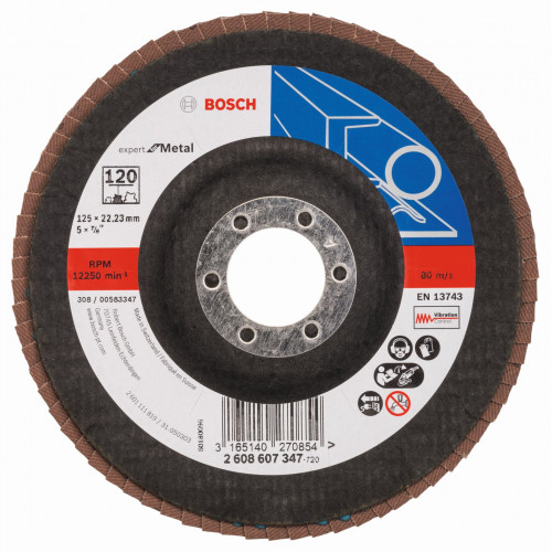 BOSCH Expert for Metal Plateau a lamelles X551, 125x22,23mm, 120, 2608607347