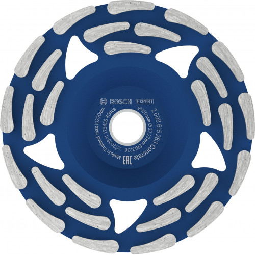 BOSCH Meule assiette diamantée EXPERT Concrete 150 × 19/22,23 × 5 mm 2608615283