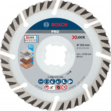 BOSCH Disque a tronçonner diamanté PRO Multi Material 125x22,23mm,X-Lock, 2pc 2608615286
