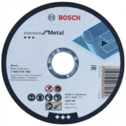 BOSCH Standard for Metal Disque a tronçonner, 125 mm, 22,23 mm, 2608619768