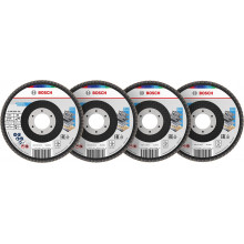 BOSCH X451 Kit de disques a lamelles, 115 x 22,23 mm, G40; 60; 80; 120, T29 2608626161