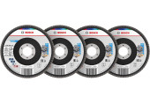 BOSCH X451 Kit de disques a lamelles, 125x22,23 mm, G40; 60; 80; 120, T29 2608626160