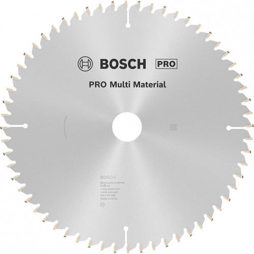 BOSCH Lame de scie circulaire PRO Multi Material, 254 × 3,2 × 30 mm 2608640449
