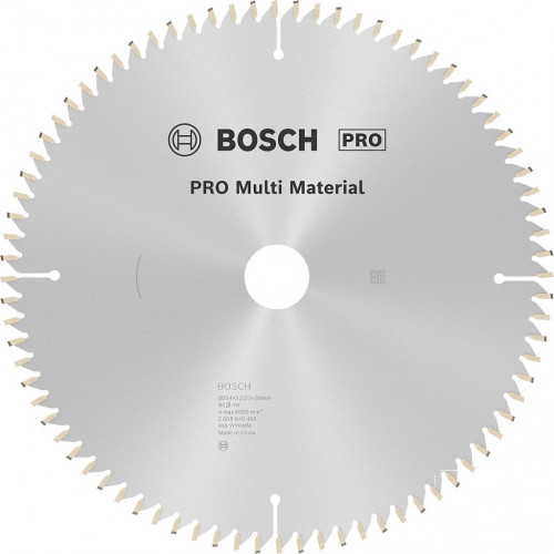 BOSCH Lame de scie circulaire PRO Multi Material, 254 x 30 x 3,2 mm; 80 2608640450