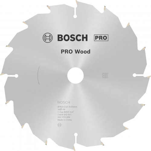 BOSCH Lame de scie circulaire PRO Wood, 184 x 2,6 x 16 mm, T36 2608640818