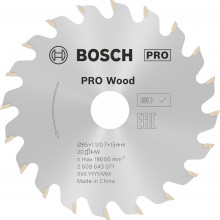 BOSCHBOSCH Lame de scie circulaire sans fil PRO Wood cordless 85x1,1/0,7mm, 2608643071