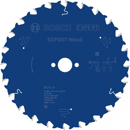 BOSCH Lame de scie circulaire Expert for Wood 180 × 2,6/1,6 × 20 mm, T24 2608644029