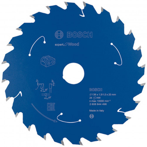 BOSCH Lame de scie circulaire Expert for Wood 136 x 1,5/1 x 20 T24 2608644498