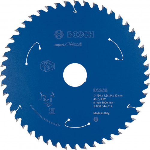 BOSCH Lame de scie circulaire Expert for Wood 190 x 1,5/1 x 30 T48 2608644514