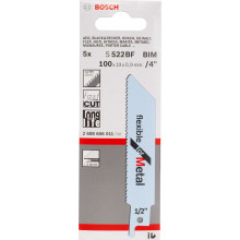 BOSCH Lame de scie sabre S 522 BF Flexible for Metal 5 pcs 2608656011