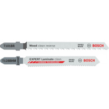 BOSCH Lames de scie sauteuse T101BR et EXPERT Laminate Clean T128BHM, 26 pcs 2608665463