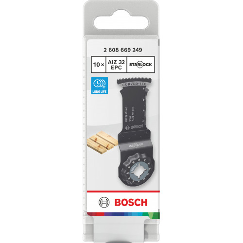 BOSCH Lame a bois AIZ 32 EPC, Starlock, 32 x 50 mm, 10 pieces 2608669249