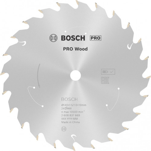 BOSCH Lame de scie circulaire Standard for Wood 140 x 1,5/1 x 10 T24 2608837669
