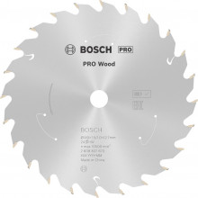 BOSCH Lame de scie circulaire sans fil PRO Wood cordless 140 x 1,5/1 x 12,7 T24 2608837670