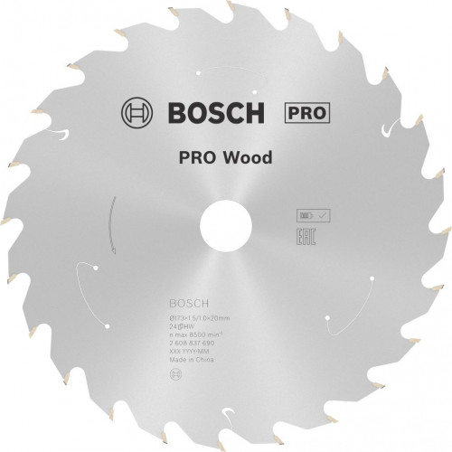 BOSCH Lame de scie circulaire Standard for Wood 173 x 1,5/1 x 20 T24 2608837690