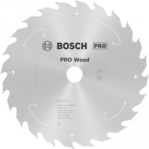 BOSCH Lame de scie circulaire Standard for Wood 184 x 1,6/1,1 x 20 T24 2608837702