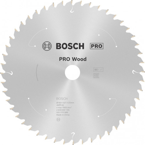 BOSCH Lame de scie circulaire Standard for Wood 190 x 1,6/1,1 x 20 T48 2608837705