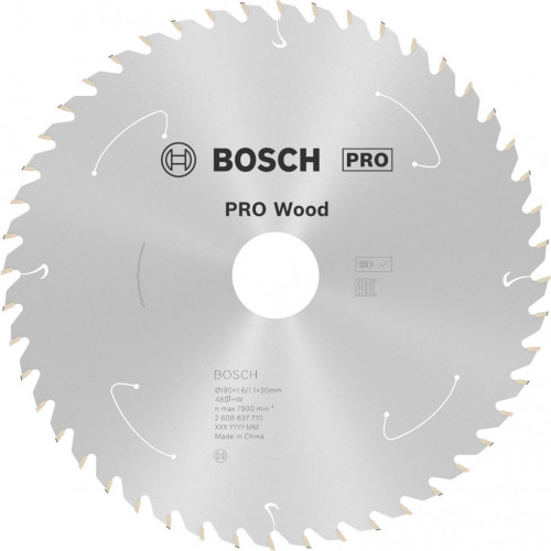 BOSCH Lame de scie circulaire Standard for Wood 190 x 1,6/1,1 x 30 T48 2608837710