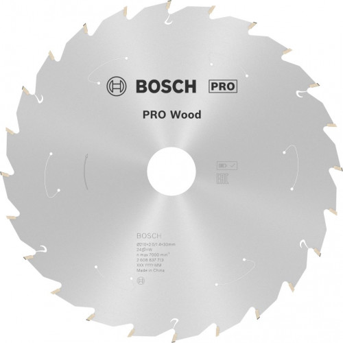 BOSCH Lame de scie circulaire Standard for Wood 210 x 1,7/1,2 x 30 T24 2608837713