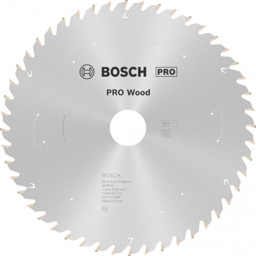 BOSCH Lame de scie circulaire Standard for Wood 210 x 1,7/1,2 x 30 T48 2608837714