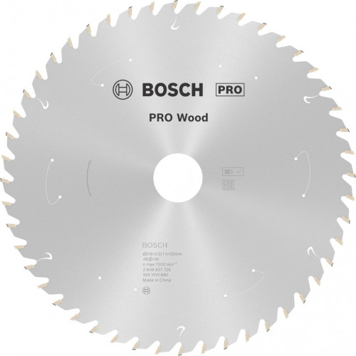 BOSCH Lame de scie circulaire Standard for Wood 216 x 1,7/1,2 x 30 T48 2608837726