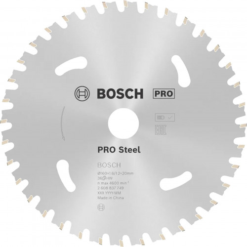 BOSCH Lame de scie circulaire sans fil PRO Steel cordless, 136 x 1,6 x 20 mm 2608837746