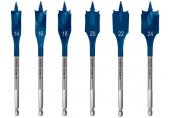 BOSCH Coffret de 6 meches plates EXPERT Self Cut Speed, 14/16/18/20/22/24 mm 2608900332