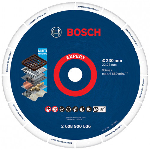 BOSCH Disque a tronçonner EXPERT Diamond Metal Wheel 230 x 22,23 mm 2608900536