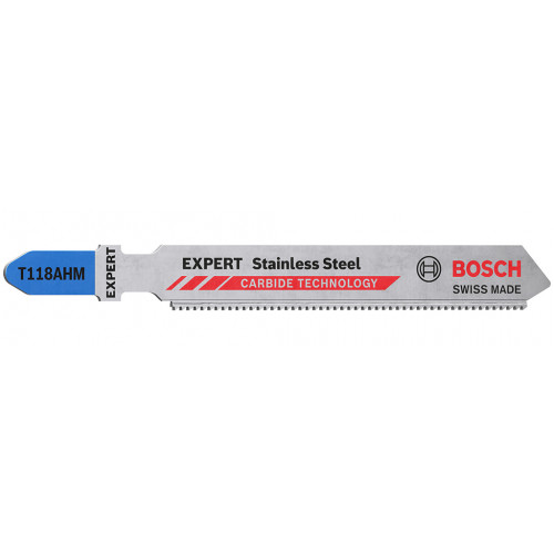 BOSCH Lame de scie sauteuse EXPERT 'Stainless Steel' T 118 AHM, 3 pces 2608900561