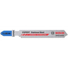 BOSCH Lame de scie sauteuse EXPERT 'Stainless Steel' T 118 EHM, 3 pces 2608900562