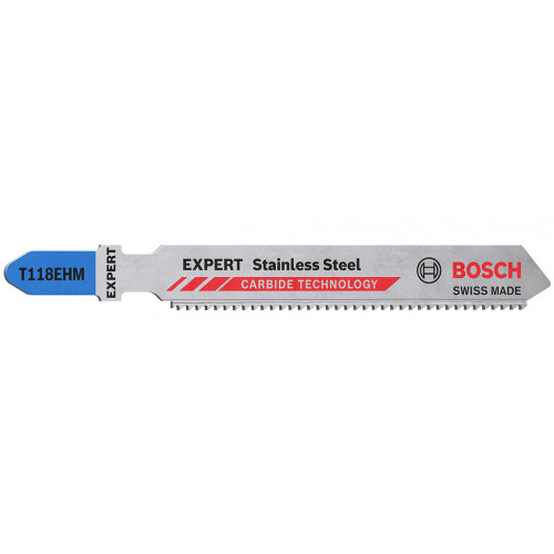 BOSCH Lame de scie sauteuse EXPERT 'Stainless Steel' T 118 EHM, 3 pces 2608900562