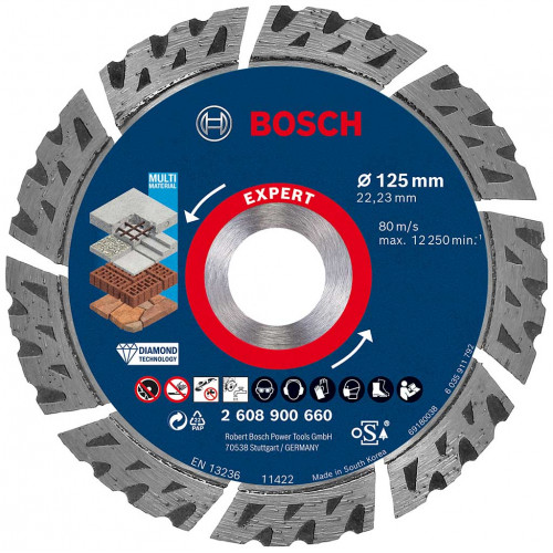 BOSCH Disque a tronçonner diamanté EXPERT MultiMaterial 125 x2,2x12 mm 2608900660