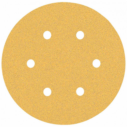 BOSCH Feuille abrasive EXPERT C470 a 6 trous, 150 mm, G 80, 5 pieces 2608900815