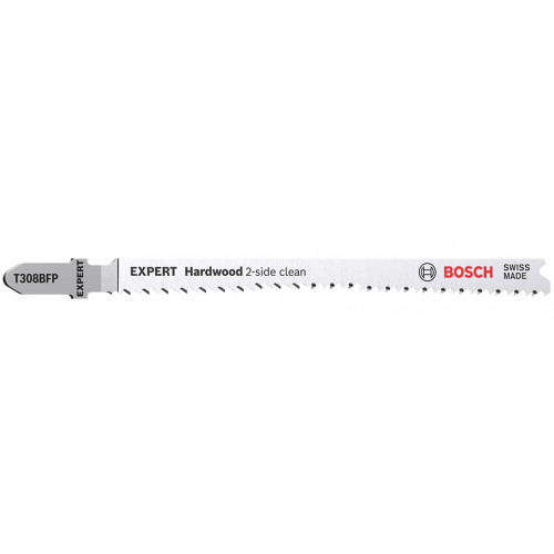 BOSCH Lame de scie sauteuse EXPERT 'Hardwood 2-side clean' T 308 BFP, 25 pces 2608901181
