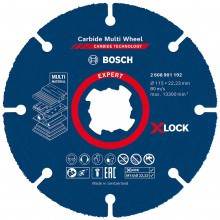 BOSCH Disque a tronçonner EXPERT Carbide Multi Wheel X-LOCK 115 mm, 22,23 mm 2608901192