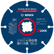 BOSCH Disque a tronçonner EXPERT Carbide Multi Wheel X-LOCK 125 mm, 22,23 mm 2608901193