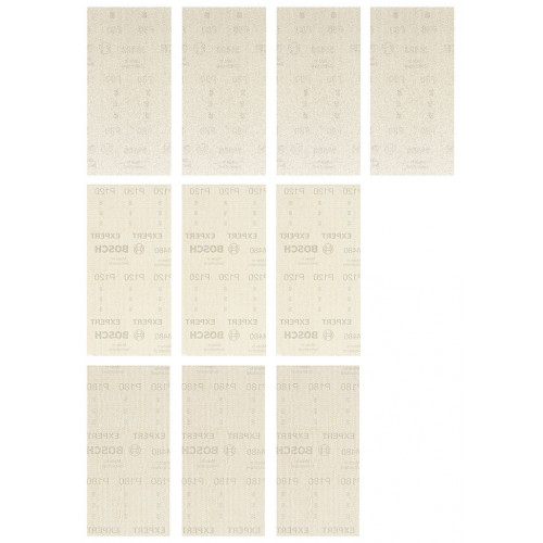 BOSCH Boîte d'abrasifs réticulés EXPERT M480 93 x 186 mm 10 pces 2608901206