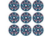 BOSCH Coffret de disques abrasifs EXPERT O780, 125 mm G80, G120 , G180 9 ks 2608902407