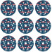 BOSCH Coffret de disques abrasifs EXPERT O780, 125 mm G80, G120 , G180 9 ks 2608902407