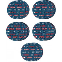 BOSCH Coffret de disques abrasifs EXPERT O780, 150 mm,G60/G80/G120/G180/G240 2608902470