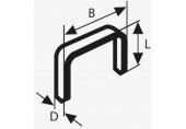BOSCH Agrafe a fil plat de, type 51, 10 x 1 x 6mm 2609200200